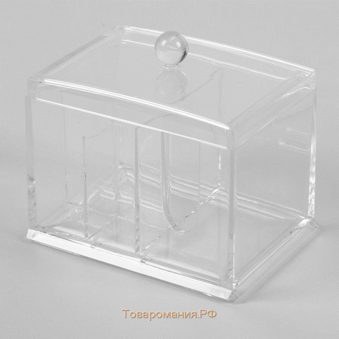 Органайзер для хранения, 4 секции, 13 × 14 × 11 см, цвет прозрачный