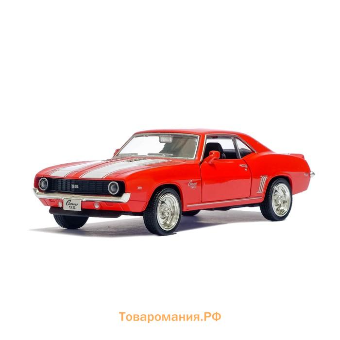 Машина металлическая CHEVROLET CAMARO SS, 1:32, открываются двери, инерция, цвет чёрный