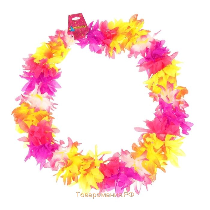Ожерелье гавайское "Лепестки", цвета МИКС