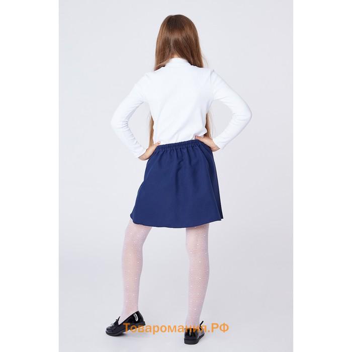 Школьная юбка для девочки, рост 128-134 см, цвет синий