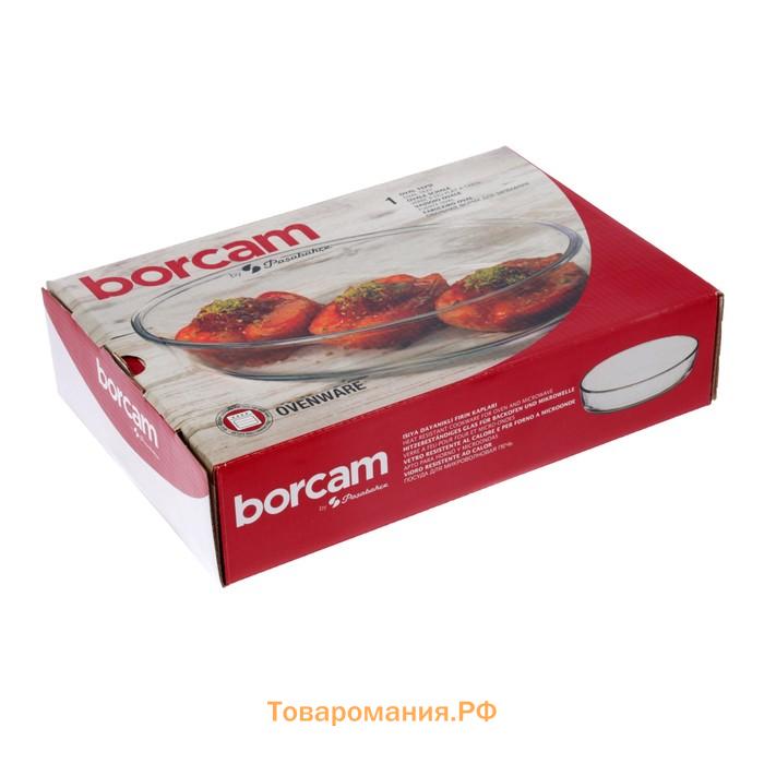 Форма для запекания Borcam, 1.5 л, 18×26 см, жаропрочное стекло, прозрачная