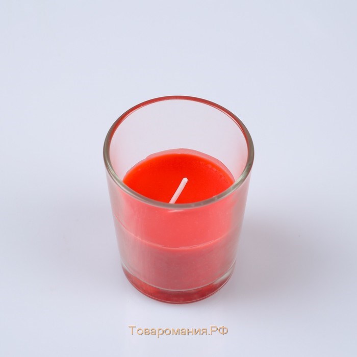 Свеча  ароматическая в стекле 5х6см, клубника
