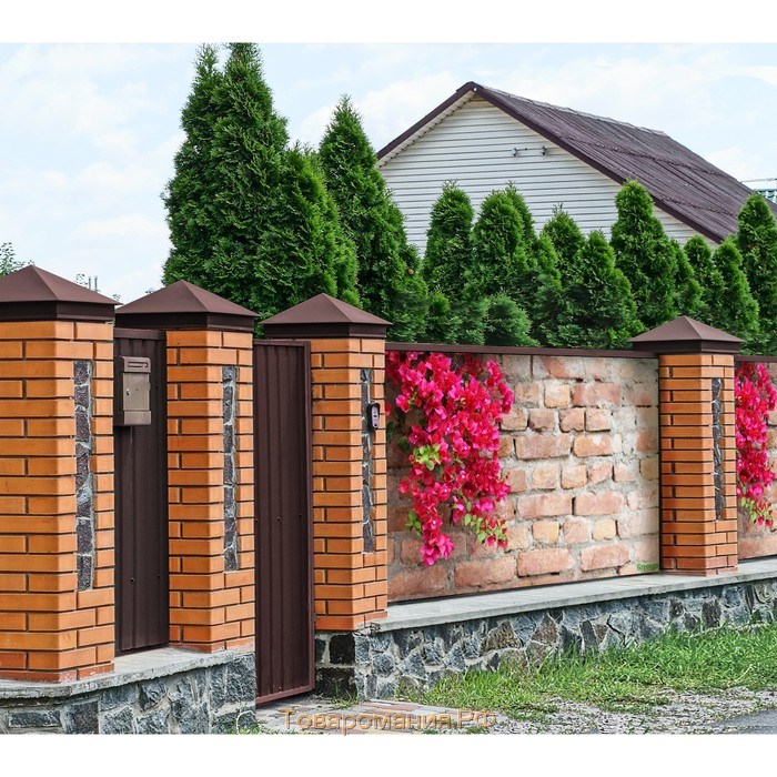 Фотобаннер, 300 × 200 см, с фотопечатью, люверсы шаг 1 м, «Красные цветы», Greengo