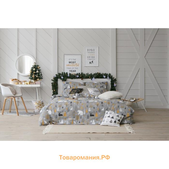 Постельное бельё  1.5 сп Let it snow (вид 2) 143х215 см, 150х214 см, 70х70 см - 2 шт