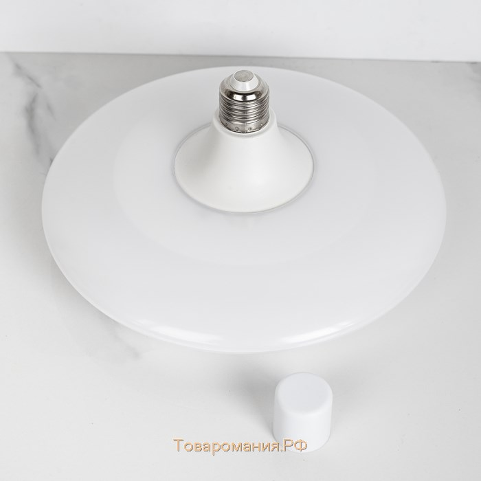 Световой прибор «Музыкальная тарелка» 23 см, Е27, динамик, пульт ДУ, свечение RGBW