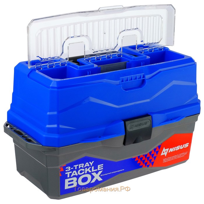 Ящик рыболовный Tackle Box трёхполочный NISUS, синий