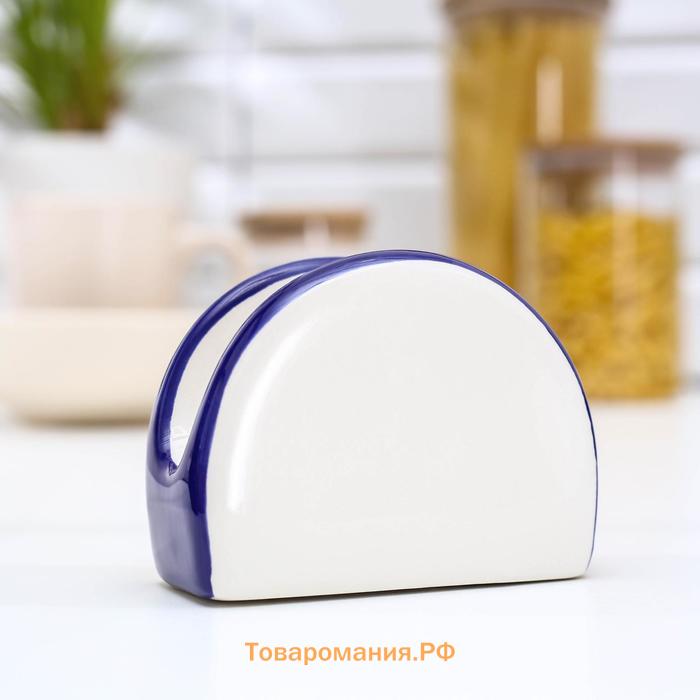 Салфетница  «Емеля», 9.5×7×4.3 см, белая