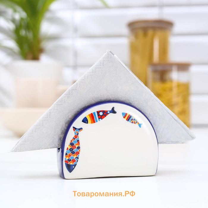 Салфетница  «Емеля», 9.5×7×4.3 см, белая