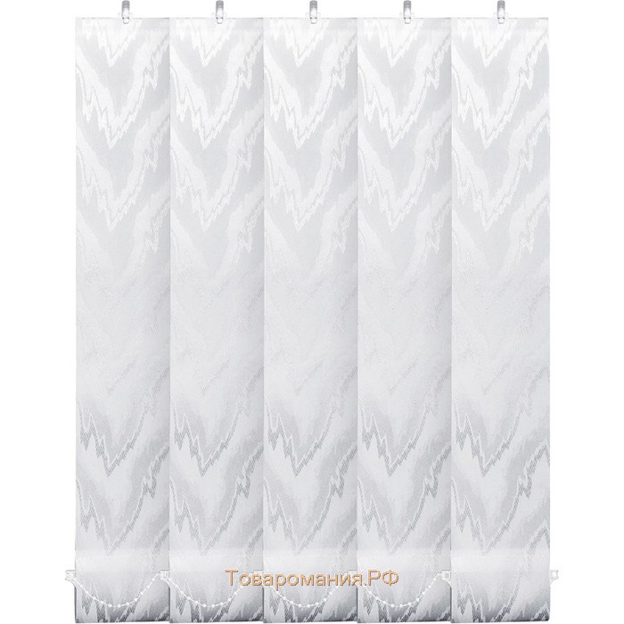 Комплект ламелей для вертикальных жалюзи «Фортуна», 5 шт, 180 см, цвет белый