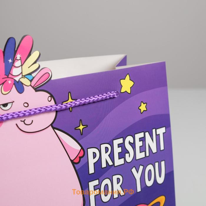 Пакет подарочный, упаковка, «Present for you», 30 х 23 х 10 см
