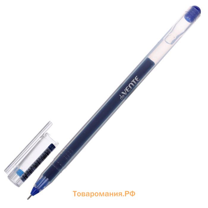 Ручка гелевая 0,5 мм, deVENTE Kilometrico, синие чернила, УВЕЛИЧЕННЫЙ объём чернил, длина 1200 м, прозрачный корпус, одноразовая