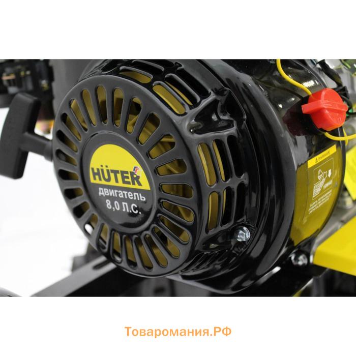 Мотоблок Huter МК-8000P, бенз., 4Т, 8 л.с., 6 кВт, 2/1 ск., шир./гл. 100/30 см