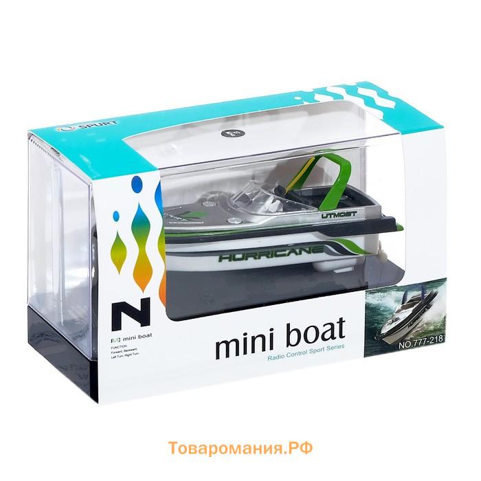 Катер радиоуправляемый Mini Boat, работает от аккумулятора, цвет синий