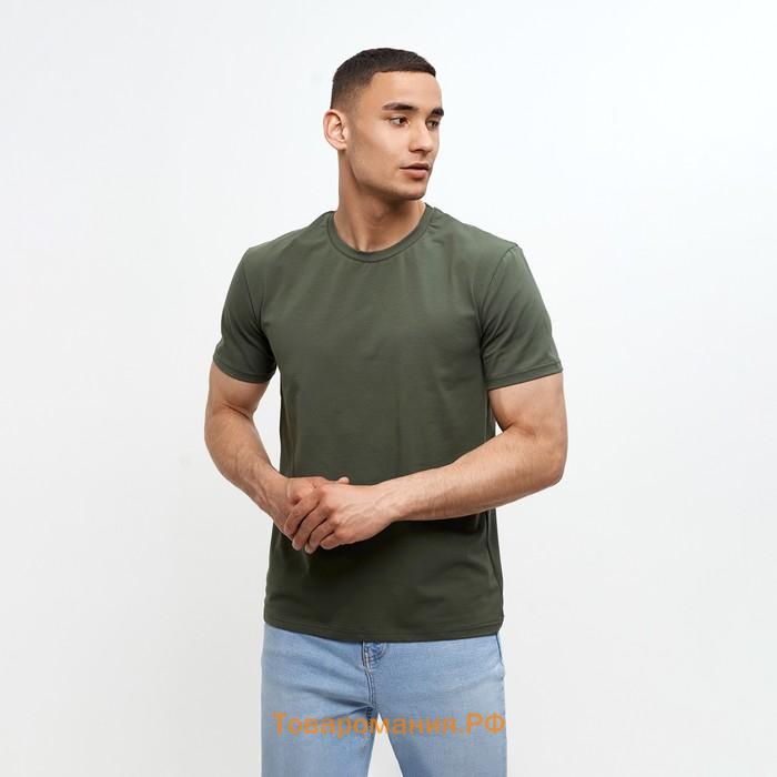 Футболка мужская MINAKU REGULAR FIT: цвет хаки, р-р 50