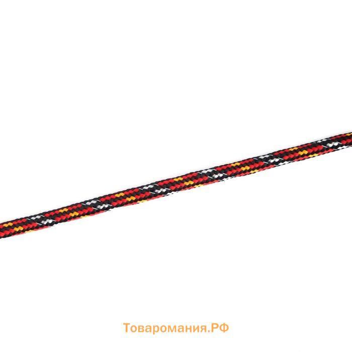 Шнур-паракорд светоотражающий "СЛЕДОПЫТ"  красный-оранжевый-черный, d-4 мм, 10 м
