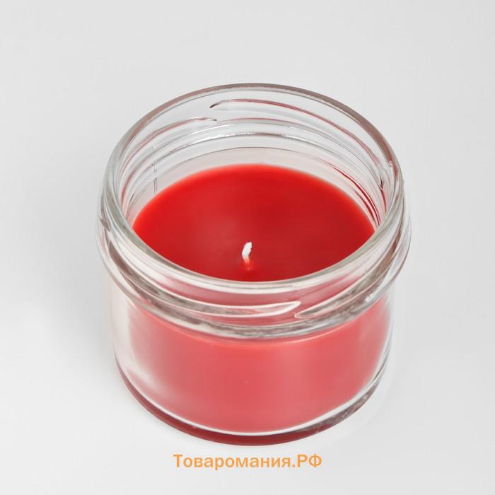 Свеча ароматическая в банке "Сладкая клубника" , 6х7 см, 120 г