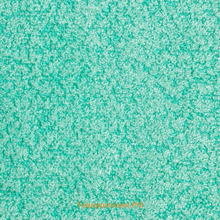 Полотенце махровое  цвет светлая бирюза 30х60см, 350 г/м2, 100% хлопок