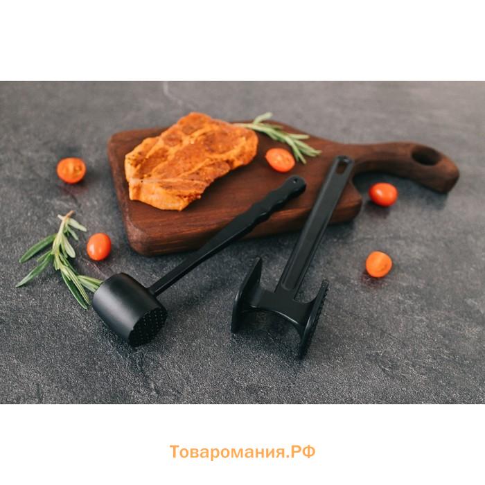 Молоток для мяса Magistro Alum black, 110 грамм, 22 см, цвет чёрный