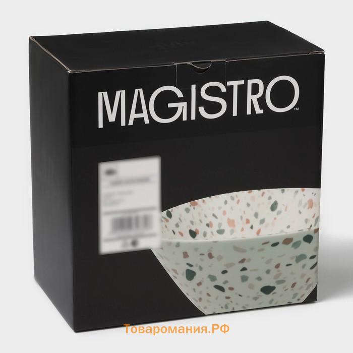 Салатники Magistro Terazzo, 1,4 л, 20×9 см, набор 2 шт, фарфор, белые