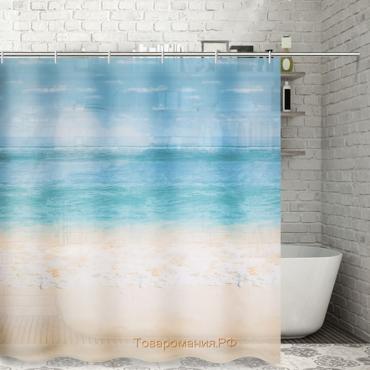 Штора для ванны «Прибой», 180×180 см, EVA
