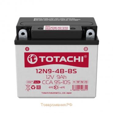 Аккумуляторная батарея Totachi MOTO 12N9-4B-BS, 9 Ач, прямая полярность