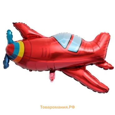 Воздушный шар фольгированный 16" «Самолёт», фигура, для палочки