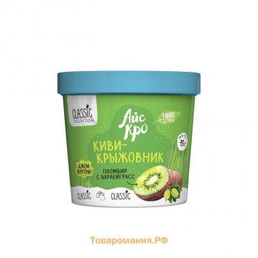 Мороженое «АйсКро» пломбир с незамерзающей начинкой «Киви -Крыжовник», 75 г