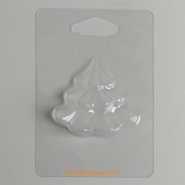 Пластиковая форма для мыла «Новый год!  Нарядная ёлочка» 6.5х5.5 см