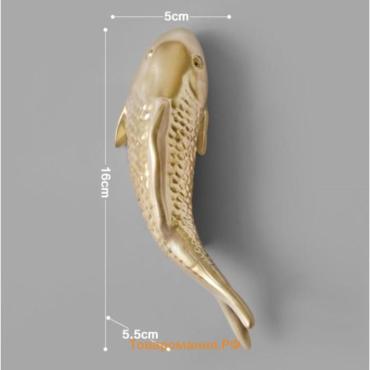 Декор настенный, панно TAKE IT EASY «Рыбка», 16×5 см, золото, левый