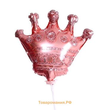 Воздушный шар фольгированный 15" «Корона», фигура, для палочки