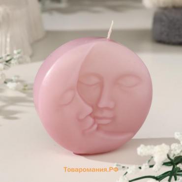 Свеча фигурная "Солнце и луна", 6х2,5 см, розовая
