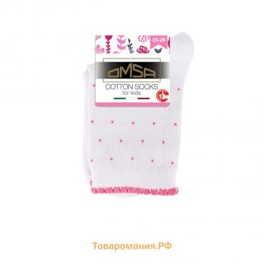 Носки детские OMSA kids Calzino 22P31 в горошек Bianco, размер 23-26